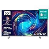 Hisense 55E7KQ PRO 139cm (55 Zoll) Fernseher, 4K UHD, QLED, Smart TV, HDR, Dolby Vision IQ, 144Hz (VRR), HDMI 2.1, Game Mode PRO, Triple Tuner, Alexa Built-In, Dolby Atmos, Dunkelgrau [2023]