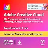 Adobe Creative Cloud All Apps|Student&Teacher|1 Jahr|PC/Mac|Digital Download