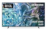 Samsung QLED 4K Q60D Fernseher 75 Zoll, Samsung TV mit Quantum Prozessor Lite 4K, 100 % Farbvolumen, 4K Upscaling, Samsung Tizen OS, Smart TV, GQ75Q60DAUXZG, Deutsches Modell [2024]