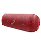 soundcore Motion+ Bluetooth HiFi Lautsprecher mit Hi-Res 30W Audio, Intensiver Bass, Kabelloser, mit App, USB C Konnektivität, Flexibler EQ, 12h Akkulaufzeit, IPX7 Wasserschutz (Rot)