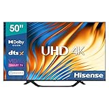 Hisense 50A67H 127cm (50 Zoll) Fernseher, 4K UHD, Smart TV, HDR, Dolby Vision, Triple Tuner DVB-C/S/ S2/ T/ T2, Frameless, Wifi, Bluetooth, Alexa Built-In, DTS Virtual X, Hotel Mode, Schwarz [2022 ]