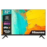 Hisense 32A4EG (32 Zoll) Fernseher, HD Ready - Smart TV, Triple Tuner DVB-T2 / T/C / S2 / S, Works with Alexa, WiFi, Game, Hotel Mode, Schwarz [2022 ], Betriebsystem VIDAA U