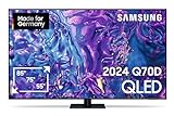 Samsung QLED 4K Q70D Fernseher 75 Zoll, Samsung TV mit AI Quantum Prozessor 4K, 4K AI Upscaling, Samsung Tizen OS, Motion Xcelerator 120 Hz, Smart TV, KI TV, GQ75Q70DATXZG, Deutsches Modell [2024]