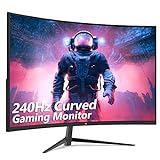 Z-Edge 27 Zoll Curved Gaming Monitor 240Hz 1ms MPRT Full HD LED Monitor, 350cd/m² Helligkeit, 16:9 Curved Bildschirm, FreeSync, HDMI 2.0 & DisplayPort 1.2 - Schwarz