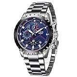 LIGE Herren Uhren Männer Silber Blau Edelstahl Armbanduhr Wasserdicht Designer Armbanduhren Mann Leuchtende Analog Datum Business Uhren