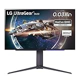 LG Electronics 27GR95QE-B UltraGear Gaming Monitor 27' (67,32 cm), OLED, 2.560 x 1.440, 16:9, WQHD 1440p, 98,5% DCI-P3, HDR10, 0,03 ms GtG, 200 cd/m², 240 Hz - Schwarz