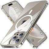 TORRAS für iPhone 15 Pro Max Hülle für Magsafe (TOP Militärschutz & Magnetkraft) Extrem Haltbarkeit Hülle iPhone 15 Pro Max Case Stoßfest Samtige Touch Dünn Handyhülle Transparent, Diamond-Mag