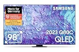 Samsung QLED 4K Q80C 98 Zoll Fernseher, Direct Full Array, AI Neural Quantum Prozessor 4K, Real Depth Enhancer, Smart-TV, KI TV, GQ98Q80CATXZG, Deutsches Modell [2023]