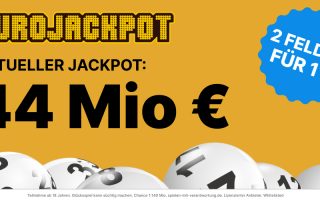 Heute 44 Millionen im Eurojackpot – für 1 Euro habt ihr die Chance zu gewinnen