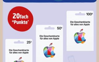 20fach Payback Punkte beim Kauf einer Apple Gift Card