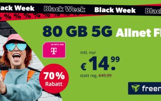 Telekom Netz: freenet mit 80 GB Allnet Flat für 14,99 Euro