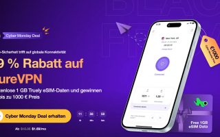 Nur heute am Cyber Monday: PureVPN kostet 1,60 Euro im Monat