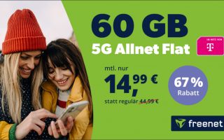 Nur noch bis morgen: 60 GB 5G Telekom Allnet Flat für 14,99 Euro