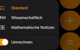 Schon gewusst? Apple Taschenrechner App rechnet Einheiten um